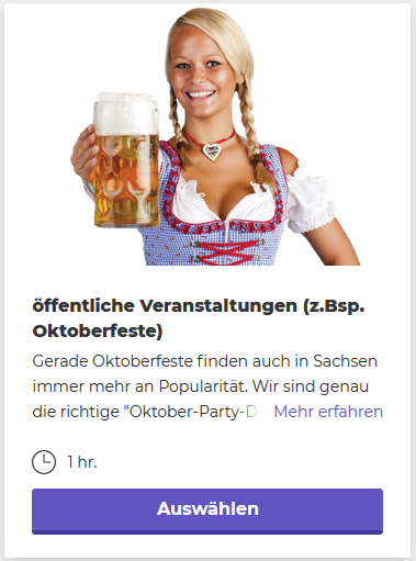 öffentliche Veranstaltungen (z.Bsp. Oktoberfeste)